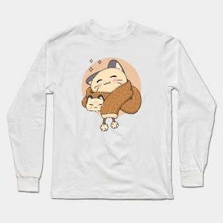 The Winter Kittens | Brown Long Sleeve T-Shirt
